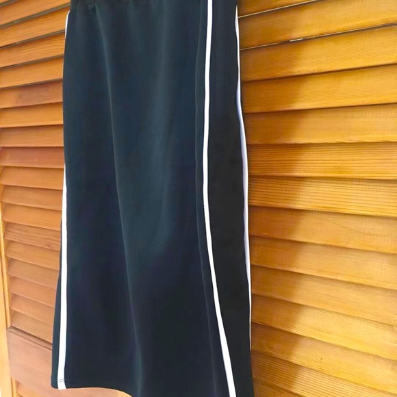 Jersey Midi pencil skirt Stretch Waist black skirt - Picture 2 of 4